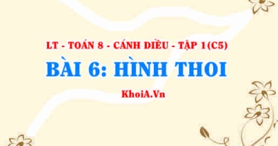 Dấu hiệu nhận biết Hình Thoi, tính chất, khái niệm Hình Thoi? Toán 8 bài 6 c5cd1
